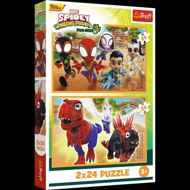 Puzzle 2x24 Spidey i dinozaury TREFL - tantis.pl