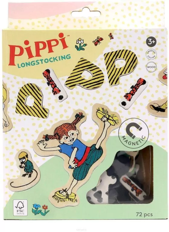 Magnetyczne literki i obrazki Pippi - tantis.pl