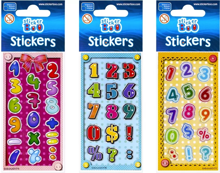 Naklejki Sticker BOO silver cyferki2 - tantis.pl