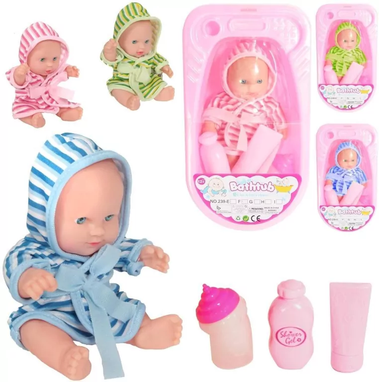 Lalka bobas w wanience z akcesoriami MIX - tantis.pl
