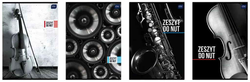 Zeszyt do nut A4/16 UV pion. Mix 1 szt - tantis.pl