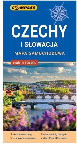 Mapa - Czechy i Słowacja 1:500 000 - tantis.pl