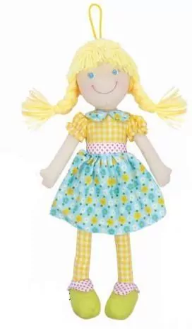 Lalka szmaciana Cornelia 38cm niebieska - tantis.pl