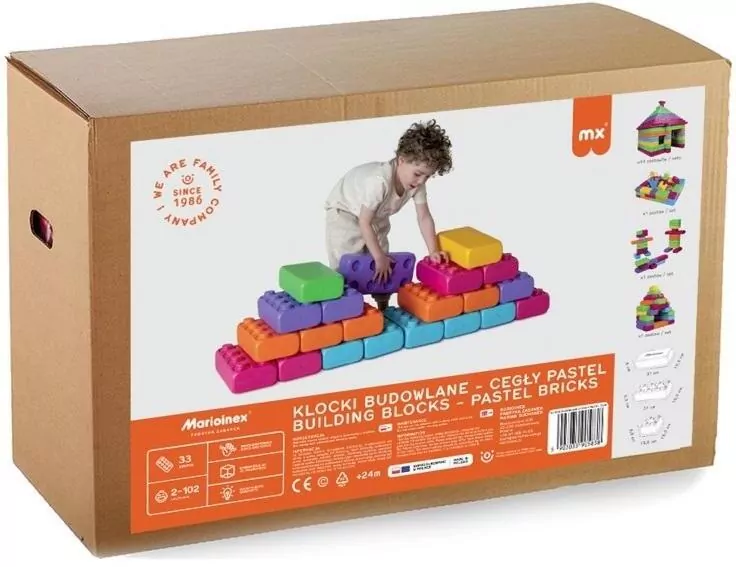 Klocki Budowlane Cegły 33 Pastel - tantis.pl
