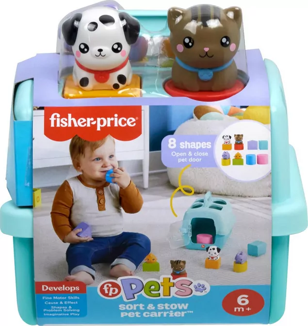 Fisher-Price. Pets Sorter Transporter z klockami - tantis.pl