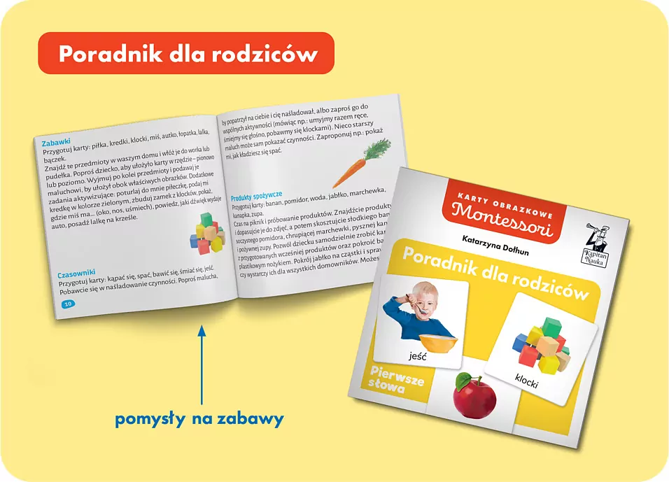 Pierwsze słowa. Montessori. Karty obrazkowe - tantis.pl