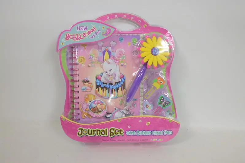 Pamiętnik na spirali z długopisem Kotek - tantis.pl