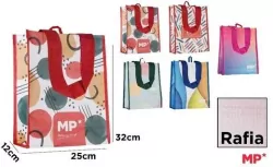Torba z rafii mała 25x32x12cm MIX