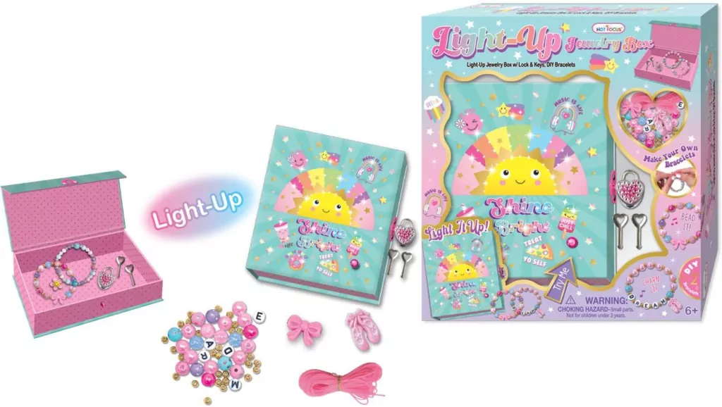 Zestaw do robienia bransoletek w podświetlanym pudełku Słoneczko - tantis.pl