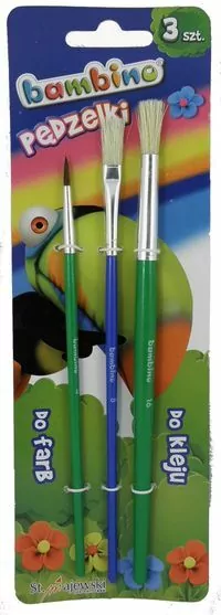 Pędzelki Bambino. Zestaw 3 sztuk - tantis.pl