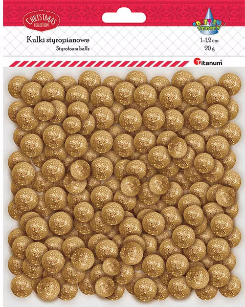 Kulki styropianowe mix złote 20g - tantis.pl