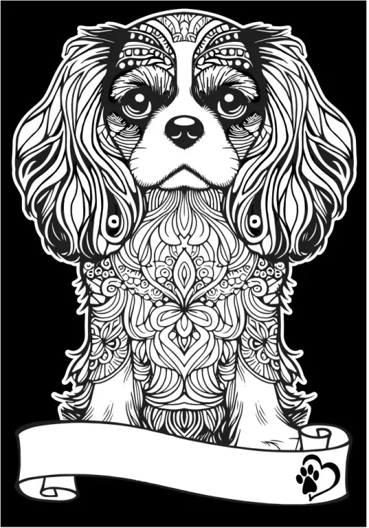 Kolorowanka welwetowa A4 Cavalier King Charles... - tantis.pl