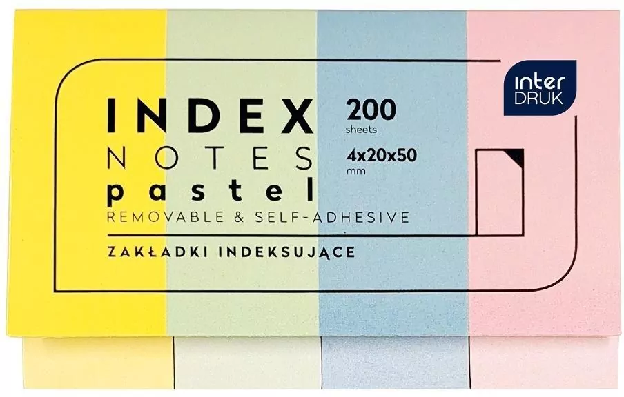 Interdruk. Zakładki indeksujące pastel - tantis.pl