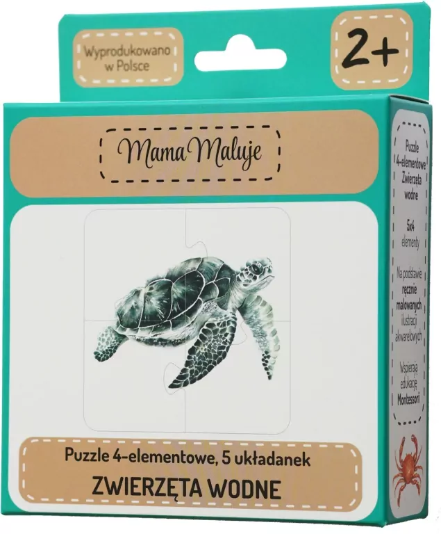 Puzzle 4-elementowe. Zwierzęta wodne - tantis.pl