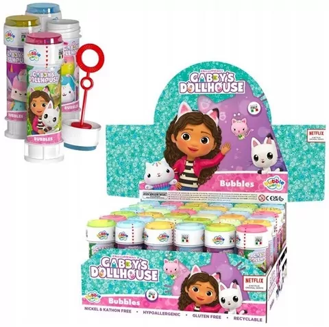 Bańki mydlane 60ml Koci domek Gabby - tantis.pl