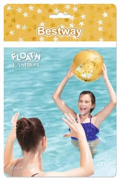 Piłka plażowa z brokatem 41 cm, mix - tantis.pl