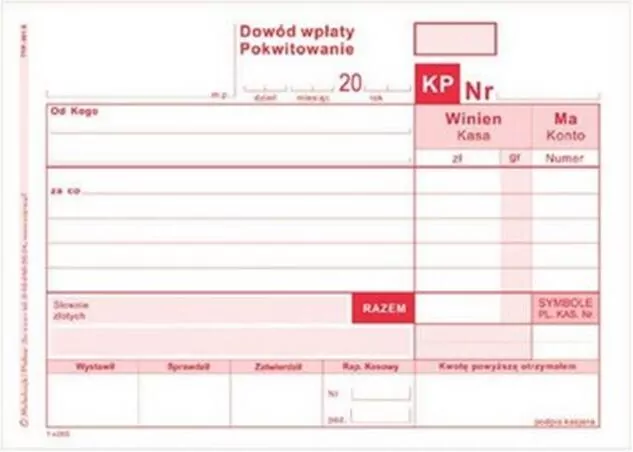 KP dowód wpłaty. Druk 401-5 - tantis.pl