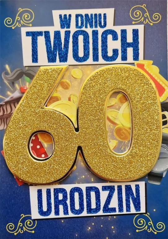 Karnet Urodziny 60 męskie - tantis.pl