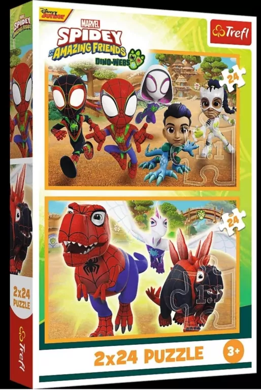 Puzzle 2x24 Spidey i dinozaury TREFL - tantis.pl
