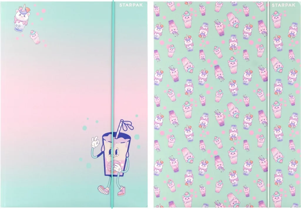 Teczka z gumką A4 Bubble Tea mix - tantis.pl