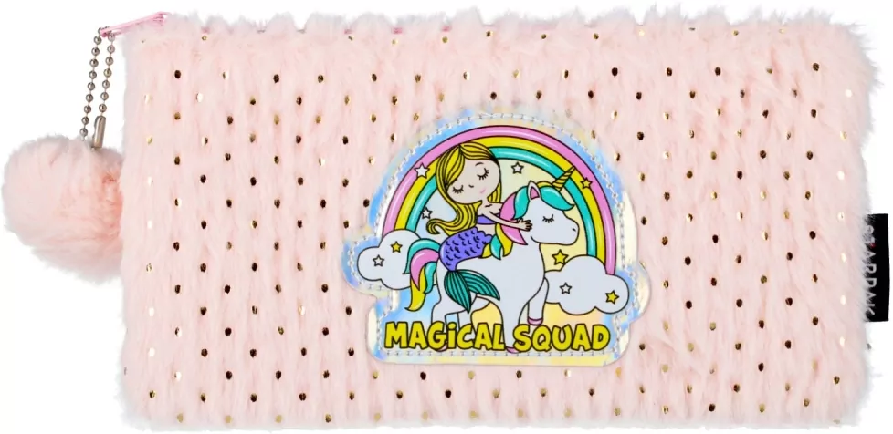 Piórnik saszetka pluszowa. Cristal Unicorn - tantis.pl