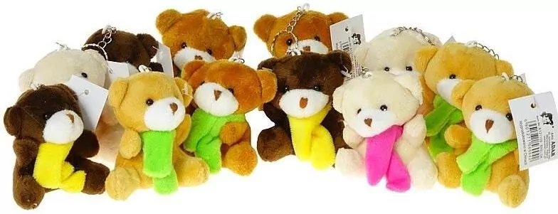 Miś pluszowy z zawieszką 9cm MIX - tantis.pl