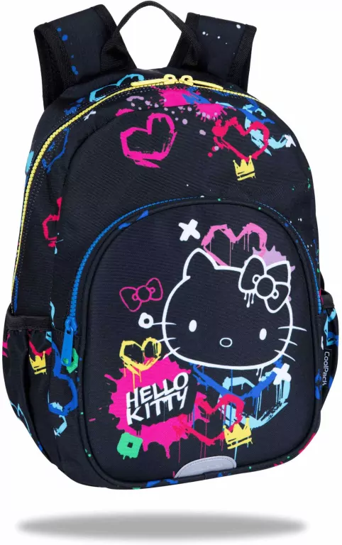 Plecak dziecięcy Hello Kitty Toby Black Neon - tantis.pl