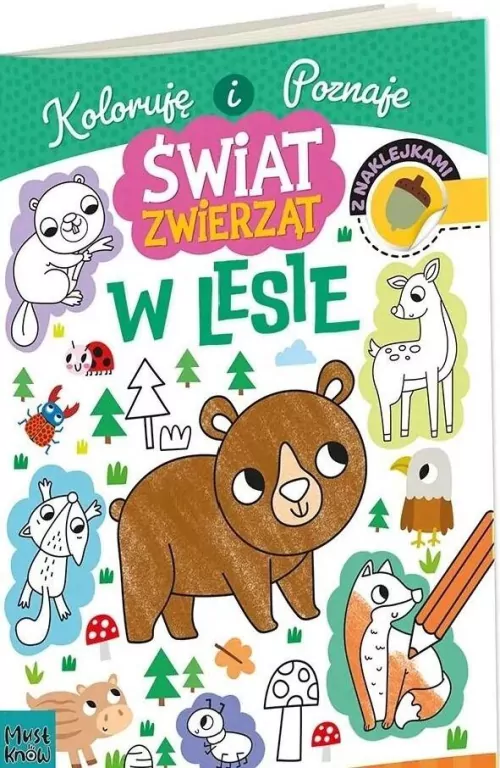 Kolorowanka a4 świat zwierząt - w lesie - tantis.pl