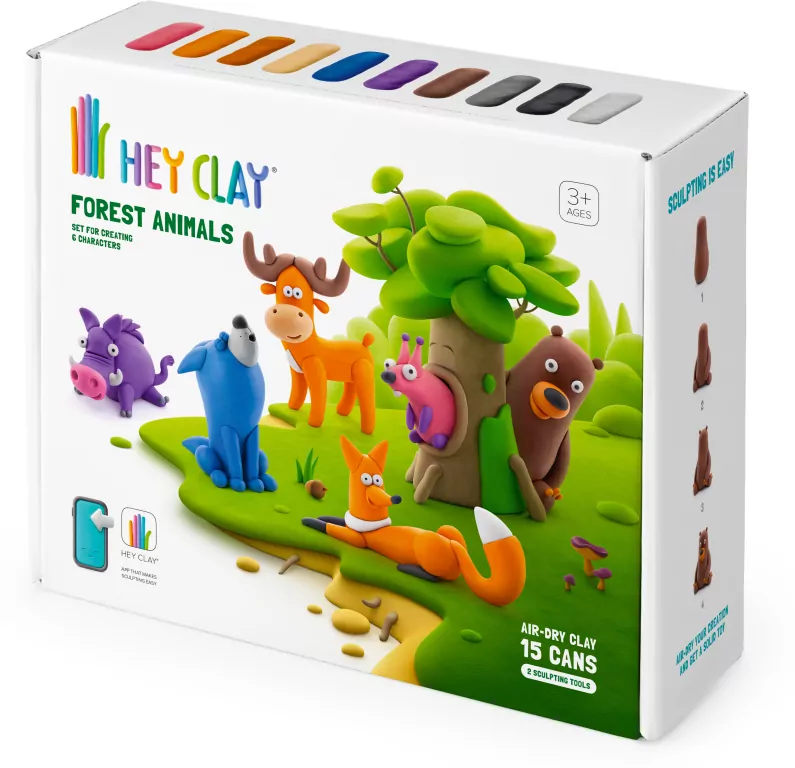 Hey Clay - Zwierzęta leśne + akcesoria - tantis.pl