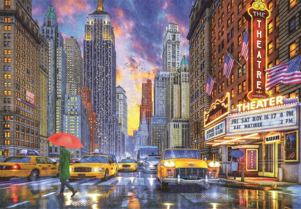 Puzzle 2000 Rainy Manhattan - tantis.pl