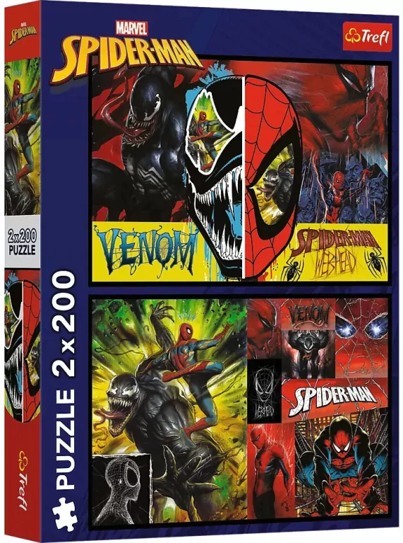Puzzle 2x200 Dzień i noc Spidermana - tantis.pl