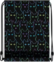 Strigo. Worek szkolny. Kot czarny