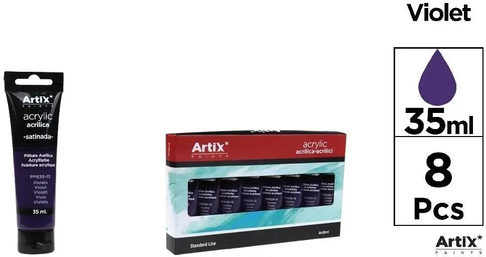 Farba akrylowa niebiesko-fioletowa 35ml - tantis.pl