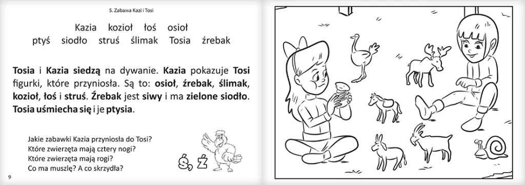 Kolorowanka Papuga Aga opowiada. Część 1 - Ś, Ź, Ć, DŹ - tantis.pl