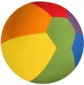 Piłka balonowa tęczowa 30cm - tantis.pl