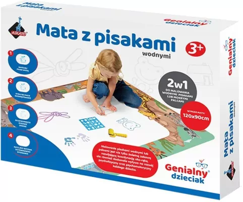 Mata z pisakami wodnymi. Genialny dzieciak