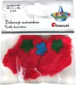 Ozdoba materiałowa serca 45 x 40 mm, czerwone - tantis.pl