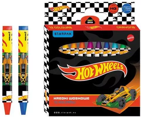 Kredki woskowe. Hot Wheels - tantis.pl