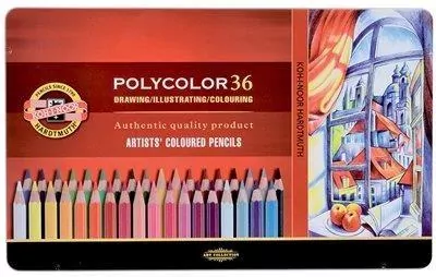 Kredki Polycolor 36 kolorów. Opakowanie metalowe - tantis.pl
