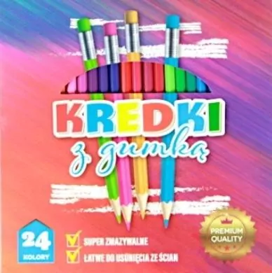 Kredki z gumką 24 kolory - tantis.pl
