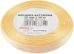 Wstążka satynowa ecru 12mmx32m