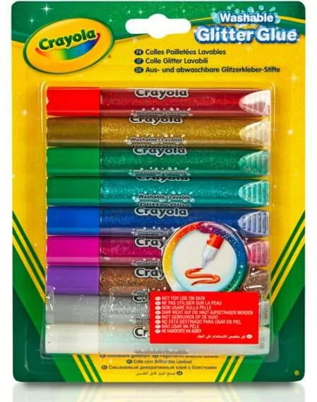 Klej brokatowy 9 kolorów 3527 Crayola - tantis.pl