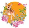 Karnet Swarovski kwadrat: Sarna - tantis.pl