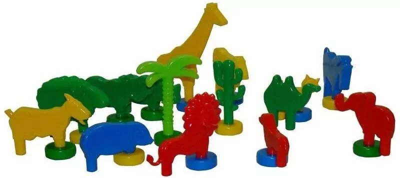 Klocki konstrukcyjne. Kolorowe zoo - tantis.pl