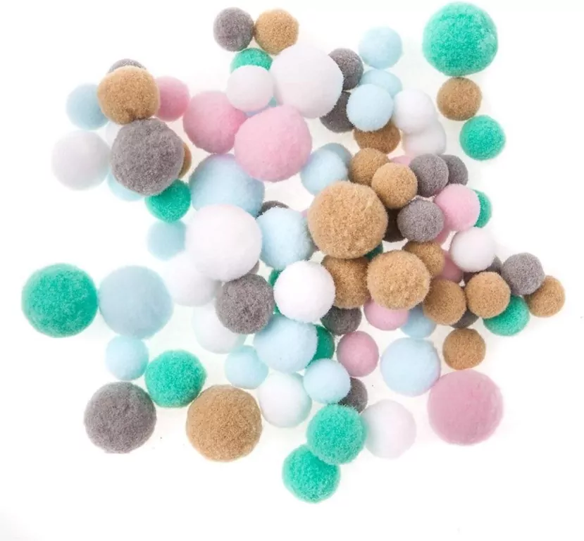 Pompony pluszowe frosty pastels mix - tantis.pl