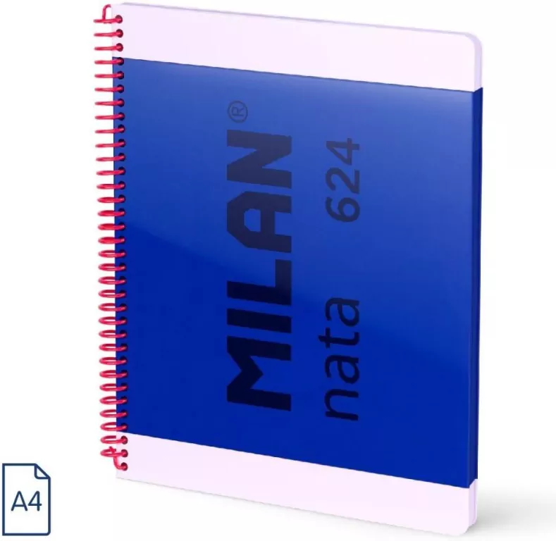 Zeszyt na spirali A4/80K linia 1918 niebiesk MILAN - tantis.pl