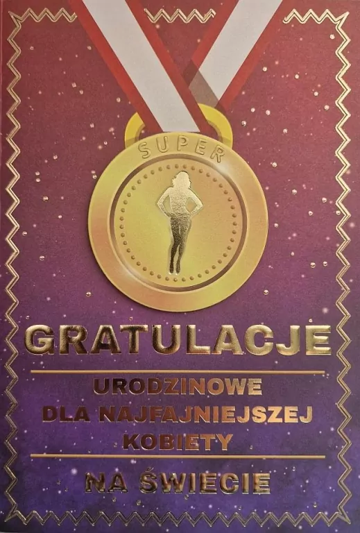 Karnet Urodziny medal damskie - tantis.pl