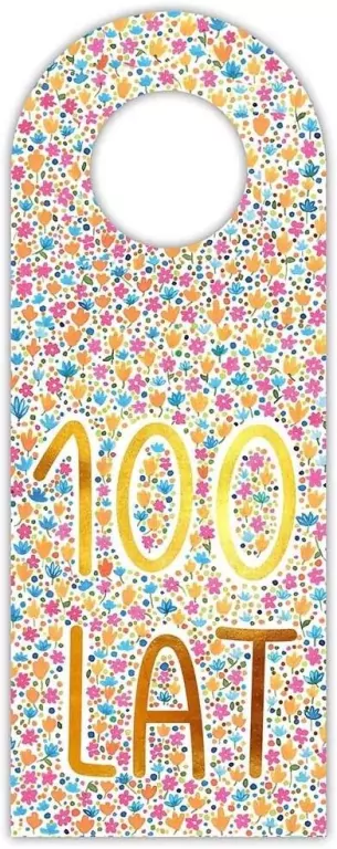 Zawieszka na butelkę - 100 lat kwiaty - tantis.pl