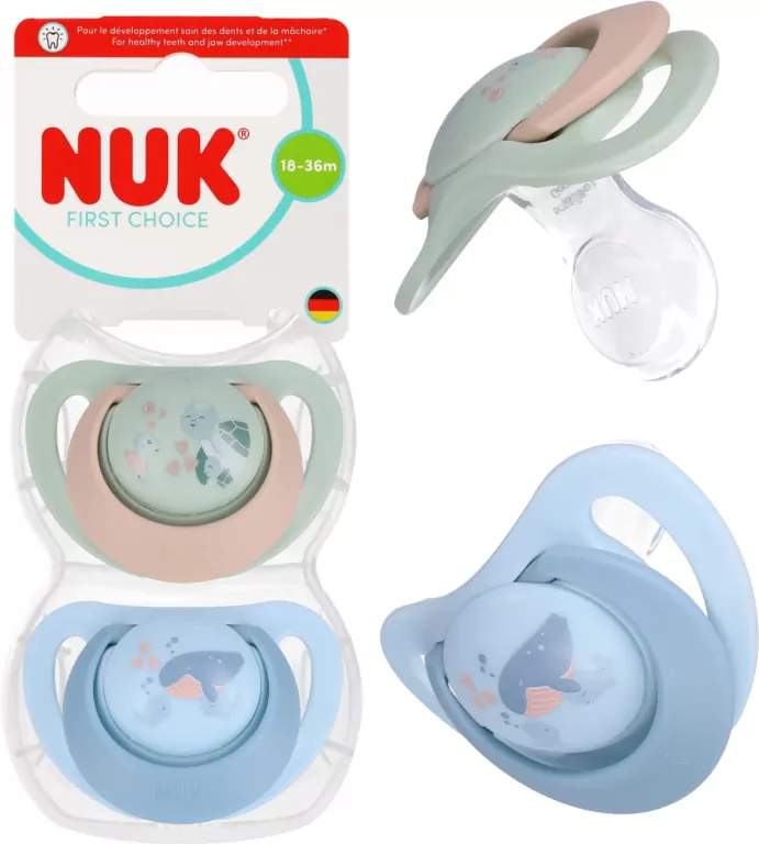 NUK. First Choice. Smoczki. 18-36 miesięcy. Żółw - tantis.pl