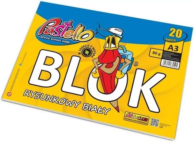 Blok rysunkowy A3 80g 20 kartek - tantis.pl